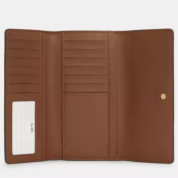 COACH Signature Canvas Trifold Wallet - Picture 2 of 6